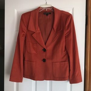 Lafayette 148 Italian Wool & Angora Pumpkin Blazer